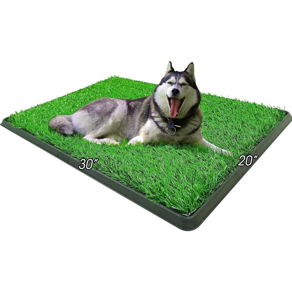 Dog Grass Potty Pad 20x30 Indoor Outdoor Pet Training Tray Portable Pee Loo